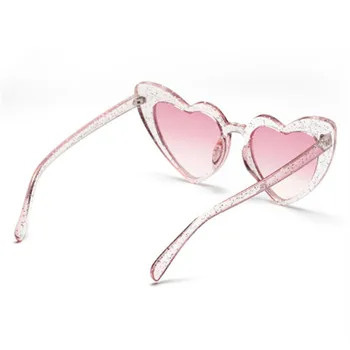 Meilė Širdies Formos Cat Eye Akiniai nuo saulės Ponios Pirkinių Sunglass UV400 Mados Mielas Stiliaus Akiniai