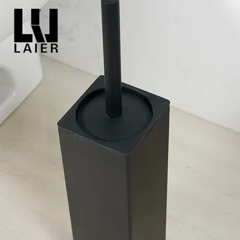 Vidric paprasta juoda ant grindų statomi tualeto šepetys turėtojas nustatyti , tualeto šepetys nerūdijančio plieno metalo pakabukas suite vonios kambarys