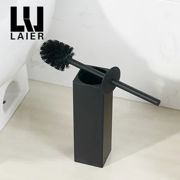 Vidric paprasta juoda ant grindų statomi tualeto šepetys turėtojas nustatyti , tualeto šepetys nerūdijančio plieno metalo pakabukas suite vonios kambarys