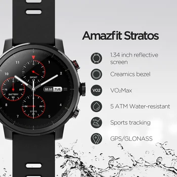 Sandėlyje Amazfit Stratos Smartwatch Vandeniui 5ATM Smart Watch 