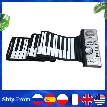 Aiersi 49 61 88 Klavišus Roll Up MIDI Lankstus Elektroninis Pianinas Silikono Nešiojamas, Sulankstomas Minkštas Piršto Klavišiniai Muzikos Instrumentai