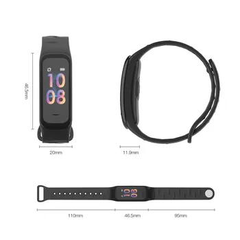C1plus C1P Smart Apyrankę, Juostą žiūrėti Spalvų ekrano Fitness Tracker kraujo spaudimas, Širdies ritmo Monitorius miego tracker Apyrankė