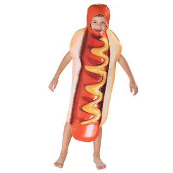 Helovinas Kostiumas Vyrams Hot Dog Kostiumas Juokinga Karšto Šunų Maisto Cosplay Karnavaliniai Kostiumai Suaugusiems, Vaikams, Šalis Cosplay Atostogų Kostiumas