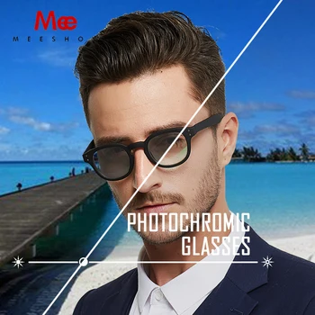 MEESHOW recepto Akiniai, akiniai nuo saulės moterims photochromic taurės vyrų retro akiniai trumparegystė skaitymo akiniai 0.5 UV400 1513