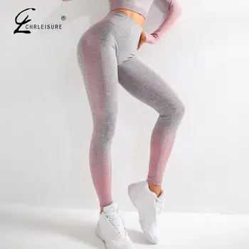 Moterų Push Up Fitneso Legging Sporto Salė Activewear Besiūlių Leggins Mujer Aukšto Juosmens Mezgimo Treniruotės Jegging Femme