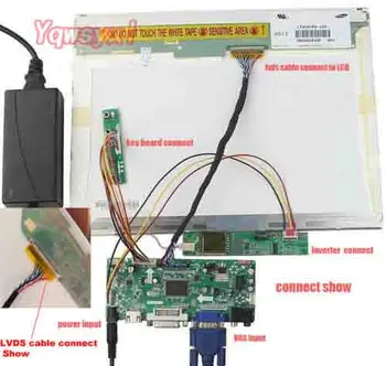 Yqwsyxl Kontrolės Valdyba Stebėti Rinkinys G150XG01 V1 V. 1 HDMI + DVI + VGA LCD LED ekrano Valdiklio plokštės Tvarkyklės