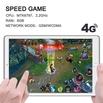 Pasaulinė Versija 10 colių 4G LTE Android 8.1 tablet Pc 4G Telefono ryšio Wifi 10 branduolių 6GB RAM 128 GB ROM, 5.0 MP GPS bluetooth tabets