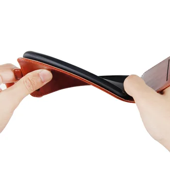 Už Xiaomi Redmi 9C NFC Atveju, Flip vertical PU Odos Atveju Redmi 9C NFC Kortelės Lizdo Dangtelį Magnetinio Apsaugos Telefonas Krepšys