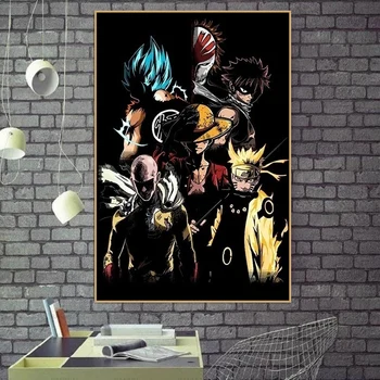 Gokas Naruto Luffy Japonijos Anime Ir Animacinių Filmų Personažus, Plakatai, Drobė, Tapyba Plakatus Spausdina Sienos Paveiksl Vaikai Kambario Dekoro Cuadros