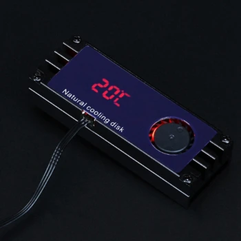 M2 SSD Heatsink Aušintuvo Temperatūra OLED Skaitmeninis Ekranas M. 2280 2 NVME SSD (Solid State Standžiojo Disko Radiatoriaus Šilumos