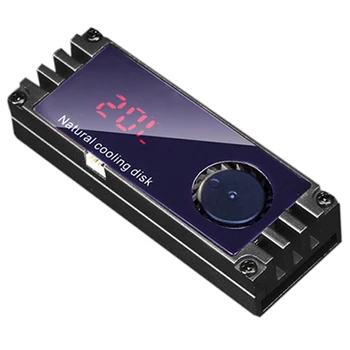 M2 SSD Heatsink Aušintuvo Temperatūra OLED Skaitmeninis Ekranas M. 2280 2 NVME SSD (Solid State Standžiojo Disko Radiatoriaus Šilumos