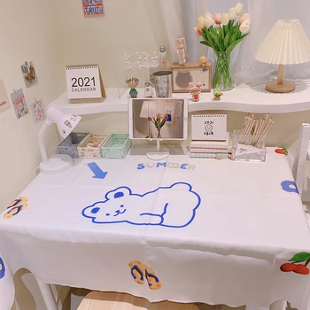 Korėjos mielas Lokys Ins Staltiesė Namų Virtuvės Stalo Dekoro Prašmatnus Iškylą Padengti Fonas mažai lokys kompiuterio staltiesė apdaila
