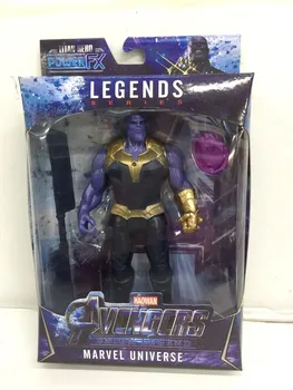 Naujas LED Thanos Black Panther Kids stebuklas Kapitonas Amerika, Toras lron Vyras Hulk Keršytojas veiksmų Skaičius, žaislai, Lėlės Modelio PVC 16CM