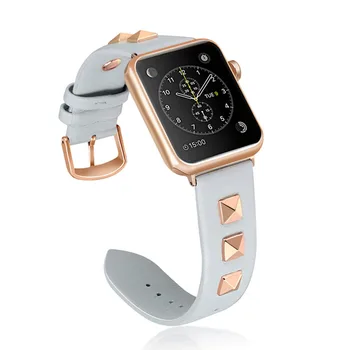 Punk Odinis dirželis, Apple watch band 44 mm 40mm iWatch juosta 38mm 42mm natūralios Odos Watchband apyrankė 