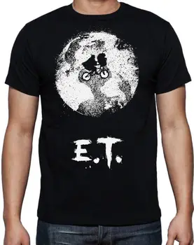 E. T., ET Svetimų 80 Filmo Elliott BMX Dviratininkas Mėnulis Nelaimę Retro Dizaino Marškinėliai
