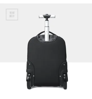 Naujo dizaino vežimėlis geležinkelių bagažo didelis varantys kelionės pečių maišą vyrų/moterų didelės talpos lagaminai tęsti kelionės krepšys