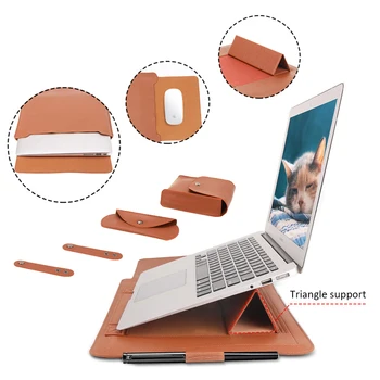 Nešiojamojo kompiuterio Krepšys PU Oda Rankovės Krepšys Case For Macbook Air Pro 13 15 Notebook Sleeve Krepšys 