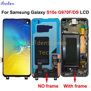 Samsung Galaxy S10 e LCD G970F/DS G970U G970W SM-G9700 Ekranas su rėmo Jutiklinis Ekranas skaitmeninis keitiklis Skirtas SAMSUNG lcd S10e