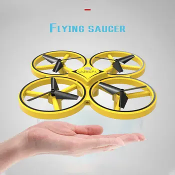 Mini Keturias Ašis Indukcijos Drone Smart Žiūrėti Nuotolinio Stebėjimo Gestas RC Lėktuvų UFO Somatosensory Noctilucent Sąveika RC Žaislai