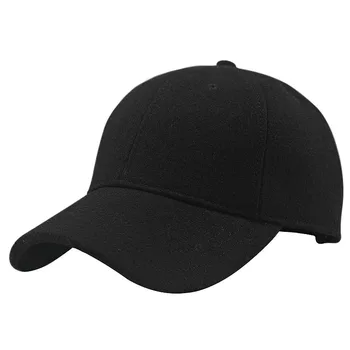 Vyrų Žiemos didelio dydžio veltinio beisbolo kepuraitę didelis galvos vyrų, vilnos-liniuotas sporto skrybėlę plius dydis vilna snapback kepurės 56-60cm 61-68cm