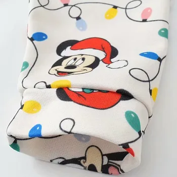 Disney Palaidinės Mielas Peliukas Mikis Ančiukas Donaldas Goofy Santa Hats Kalėdų Animacinių Filmų Spausdinimo O-Kaklo, Ilgomis Rankovėmis Moterims Harajuku Viršūnės