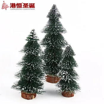 NAUJAS Mini Kalėdų Medžio Dekoracija Namuose Pušų Spyglių Lipnus Sniegas Mini Bonsai Medis Papuošalai Kalėdų Dovana ping