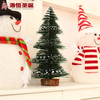 NAUJAS Mini Kalėdų Medžio Dekoracija Namuose Pušų Spyglių Lipnus Sniegas Mini Bonsai Medis Papuošalai Kalėdų Dovana ping