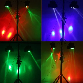 Mini LED Šviesos Voras 8x10W RGBW Juda Galvos Apšvietimo Geros Kokybės partijų Vestuvių Naktiniuose klubuose Scenos Šviesos Dj Disco Voras