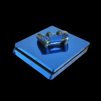 Metalo Šepečiu Aukso PS4 Slim Lipdukai Play station 4 Odos Lipdukas Lipdukai PlayStation 4 PS4 Slim Konsolės ir Valdiklis Odos
