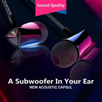X10 3.5 mm Laidinio Ausines Sporto laisvų rankų įranga 1.2 m ausies Deep Bass Stereo Ausinių W/Mic 