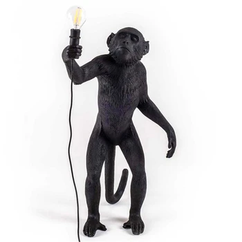 Šiuolaikinės Beždžionės Lempa LED Sieninis Apšvietimas 3 Spalvų Meno Nordic Dervos LED Sienos Lempos Beždžionė Lempos Patalpų Apšvietimas Sienos Sconce Šviesos Armatūra