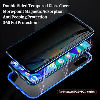30 Pro Privatumo Telefoną Atveju Huawei P40 Lite 30 Padengti Anti-Peeping Magnetinio Grūdintas Stiklas Atveju, Huawei P40 Pro Lite 30