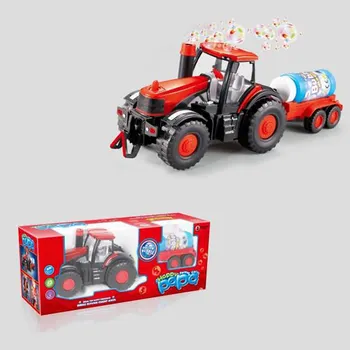 Žaislas Automobilis Burbulo Pūtimo Ūkio Traktoriaus su Šviesos, Garso Vaikams, Mašinų, Automobilių Žaislai Sunkvežimių Skaičius Nutiestas Žaislai Vaikams