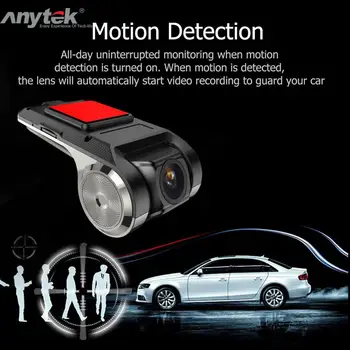 Anytek X28 Automobilių DVR Kamera, Vaizdo įrašymo 1080P FHD 1G DDR WiFi ADAS G-sensorius Automobilių Brūkšnys Kameros Elektronika Support 32G TF Kortelė