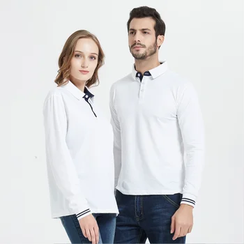2020 Songyuexia Nauja moterų ir vyrų rudens ir žiemos tendencija , custom ilgas rankovėmis polo marškinėliai, topai
