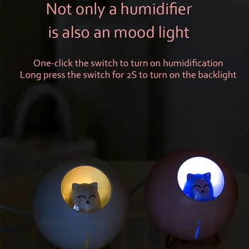 Mielas Pet Oro Drėkintuvas 220ml Planetoje Kačių Ultragarso šalto Rūko Aromatas Oro Aliejus Difuzoriaus Romantiškų Spalvų LED Lempa USB Humidificador