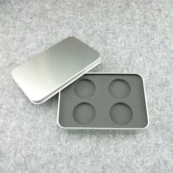 Metalinė Dėžutė Monetai skersmuo 40mm, su spongia dėklai 2 skyles, 3 skylių, 4 holdes, 6 skylių monetų ekranas turėtojas