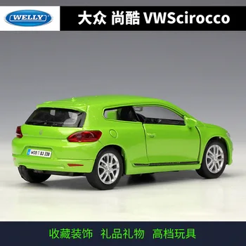 Welly 1:36 Diecast Metal Modelio Automobilių Žaislas Volkswagen Scirocco Lydinio Automobilių Žaislo Modelis Traukti atgal funkcija originalo langelyje vaikams