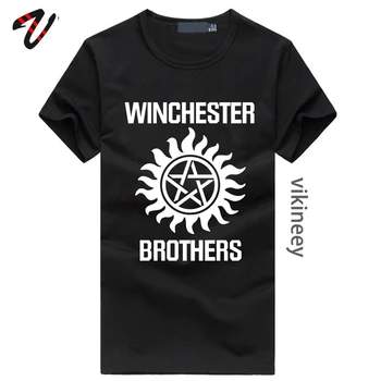 Filmo Tshirts Antgamtinių Winchester Logotipas Spausdinti Mados Tee Marškinėliai Harajuku Hip-Hop Streetwear Populiarus Juokingi Marškinėliai Parduoti