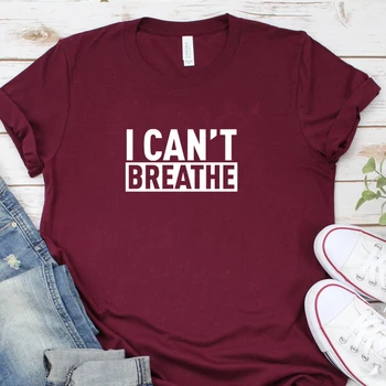 Aš negaliu Kvėpuoti Letter Spausdinimo Moterų Marškinėlius Juoda Gyvena Klausimas Grafinis Tee Marškinėliai Vasaros Mados Moters Drabužius T Shirts Tumblr
