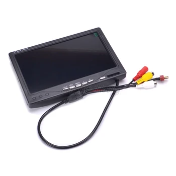 NAUJAS 7 colių, LCD TFT 1024 x 600 Monitorius su T plug Ekrano FPV Stebėti Fotografijos Antžeminės Stoties RC Dalys QAV-R 220mm QAV-X