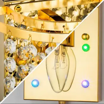 Led Siena Šviesos Miegamasis Kristalų Led Sienos Lempos Sconce Patalpų Luminarias De Interjeras Modernus, LED Šviesos Palėpėje Lovos led Apšvietimas