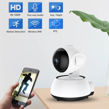 FEISDA Belaidžio Smart WiFi Kamera, 1080P IP Kamera, Dviejų krypčių Garso Patalpų Saugumo HD Naktinio Matymo VAIZDO Kamera Pet Kūdikio stebėjimo