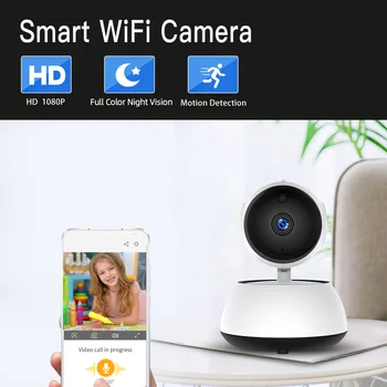 FEISDA Belaidžio Smart WiFi Kamera, 1080P IP Kamera, Dviejų krypčių Garso Patalpų Saugumo HD Naktinio Matymo VAIZDO Kamera Pet Kūdikio stebėjimo