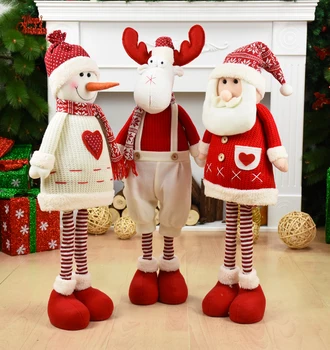 Didelis Dydis Kalėdų Lėlės Ištraukiama Santa Claus Sniego Briedžių Žaislai Kalėdos Figūrėlės Kalėdų Dovana Vaikas Raudona Kalėdų Eglutės Ornamentu
