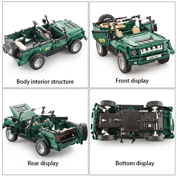 Cada 561PCS RC Jeep Sunkvežimis Automobilio Blokai Karinės Technikos Serija Miesto Policijos Armijos Paradas Transporto priemonės, Žaislai Vaikams