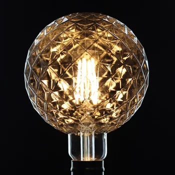 Derliaus Lemputes, Led Edisonas, Kaitinamosios Lemputės 4W Dūmų Stiklo 220/240V E27 Kristalų Dekoratyvinės Šviesos Lemputės (G125 Crystal)