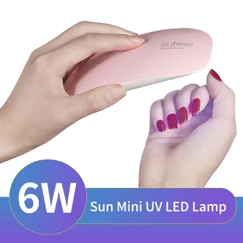 Mini UV Led Šviesos diodų (LED) Lempos, Nagų Gelis Greitai džiūsta Nagai Manikiūro 6 LED Žibintuvėlį Nešioti Nagų Džiovintuvas Mašina Nagų Dailės Priemonės