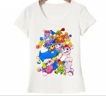 Dugujunyi 2020Pretty Popples Grupės Akvarelė Dizaino T-Shirt Vasaros Mados Moterų Marškinėliai Juokingas Animacinių filmų Spausdinti Mergina Atsitiktinis Viršūnės W
