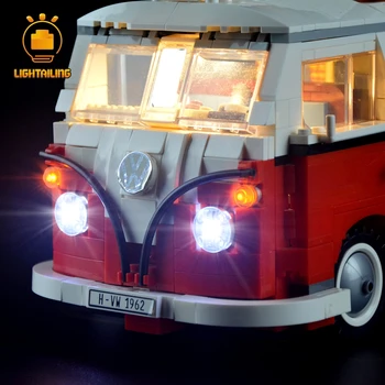 LIGHTAILING LED Šviesos Rinkinys T1 Camper Van Blokai Žaislai Apšvietimo Komplektas Suderinama Su 10220 21001